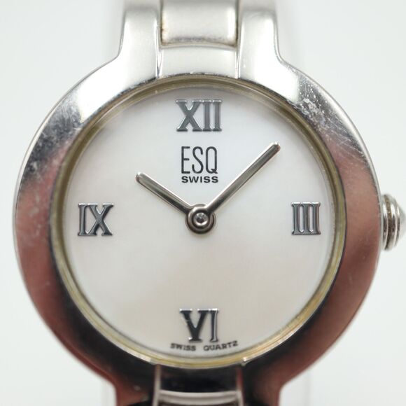 ESQ Esquire Swiss Women Watch Silver Tone 24mm Dial 5.5\